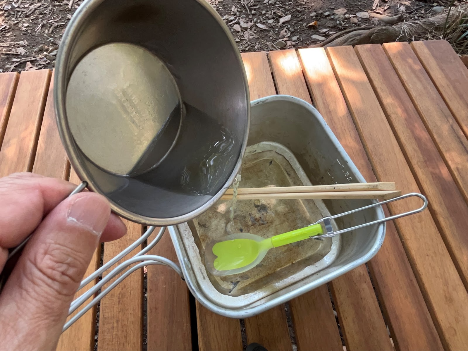 アウトドア防災 食器の洗い方