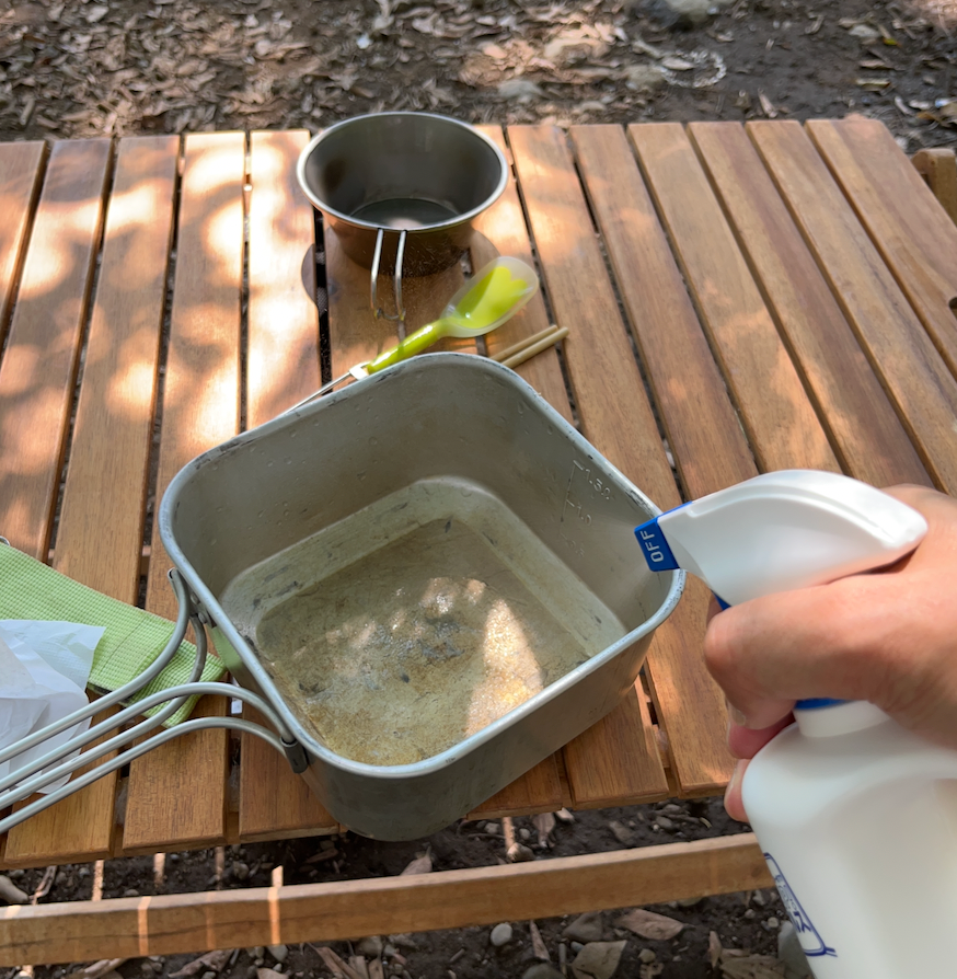 アウトドア防災 食器の洗い方