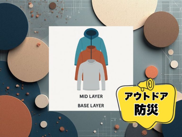 アウトドア防災　layered　重ね着　レイヤード